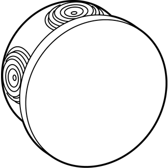 Plexo Nass-Abzweigdose IP55 - Farbe Weiss - rund Durchmesser 70mm x 45mm mit Nippel