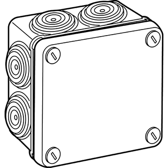 Plexo boîte étanche 130x130x74mm IP55 carrée enclipsable