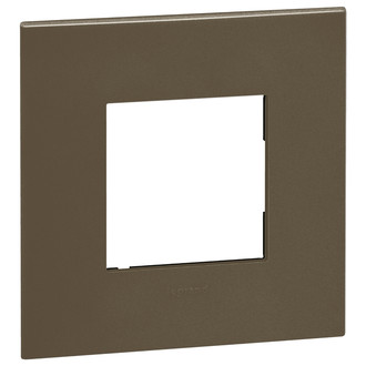 Plaque de recouvrement Arteor Basic 1x1 Dark Bronze