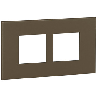 Plaque de recouvrement Arteor Basic 2x1 Dark Bronze