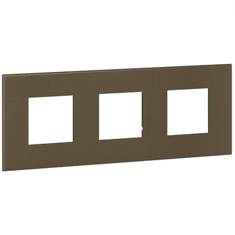 Plaque de recouvrement Arteor Basic 3x1 Dark Bronze