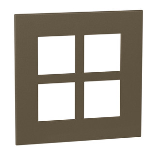 Plaque de recouvrement Arteor Basic 2x2 Dark Bronze