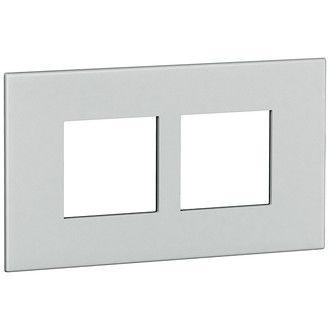 Plaque de recouvrement Arteor Basic 2x1 Soft Alu