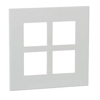 Plaque de recouvrement Arteor Basic 2x2 Soft Alu