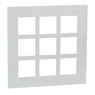 Plaque de recouvrement Arteor Basic 3x3 Soft Alu