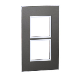 Plaque de recouvrement Arteor High End 2x1 Black Brushed