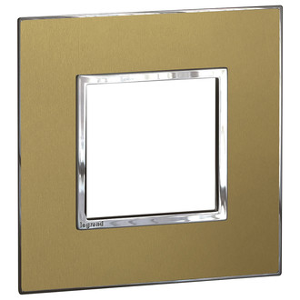 Rahmenplatte Arteor High End 1x1 Gold Brass