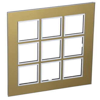 Plaque de recouvrement Arteor High End 3x3 Gold Brass