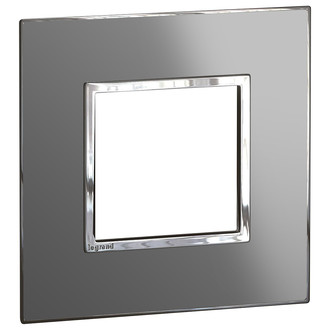 Plaque de recouvrement Arteor High End 1x1 Stainless Steel Reflective