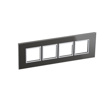 Rahmenplatte Arteor High End 4x1 Black Reflective