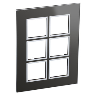 Rahmenplatte Arteor High End 2x3 Black Reflective