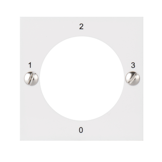 Schlüsselschalter Frontplatte 1-2-3-0 weiss