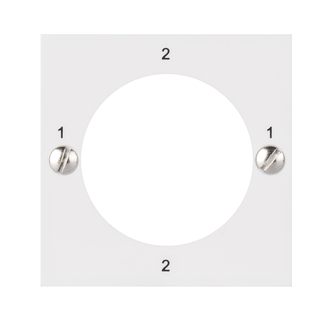 Schlüsselschalter Frontplatte 1-2-1-2 weiss