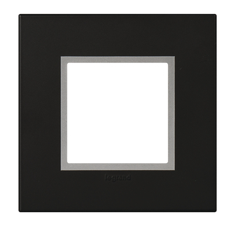 Rahmenplatte Arteor Basic mit Zierrahmen für KK 1x1 schwarz