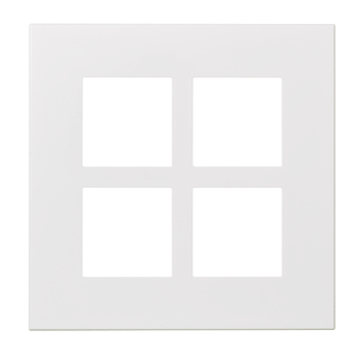 Plaque de recouvrement Arteor Basic 2x2 blanc