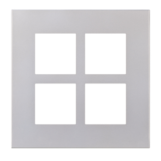 Plaque de recouvrement Arteor Basic 2x2 Pearl Alu