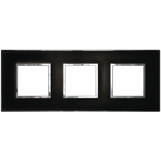 Plaque de recouvrement Arteor High End 3x1 Mirror Black