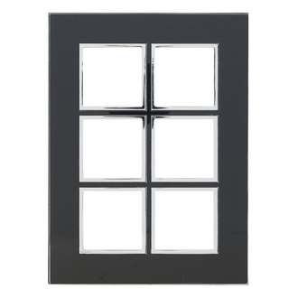 Plaque de recouvrement Arteor High End 3x2 Mirror Black