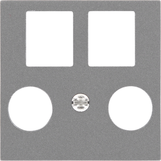 Frontplatte «Advanced 2» 2xKoax+2xRJ45 magnesium