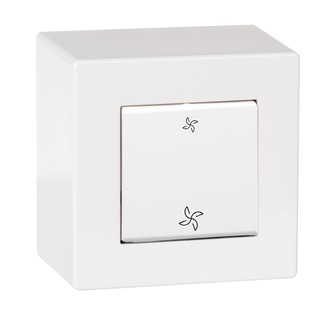 Wippschalter S3 weiss, beschriftet