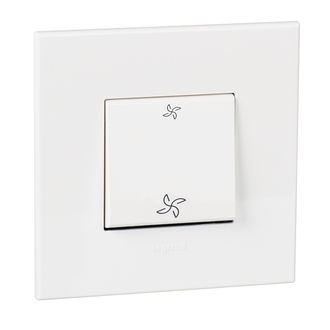 Wippschalter S3 weiss, beschriftet