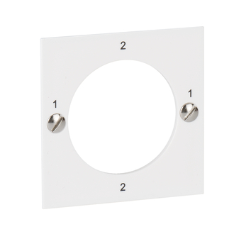 Schlüsselschalter Frontplatte 1-2-1-2 weiss