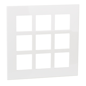 Plaque de recouvrement Arteor Basic 3x3 blanc