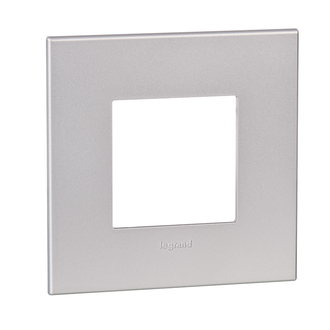 Plaque de recouvrement Arteor Basic 1x1 Pearl Alu