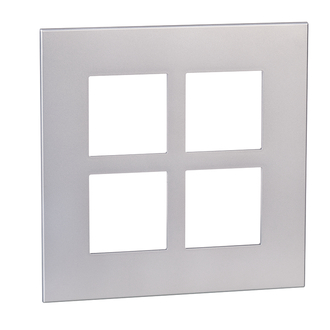 Plaque de recouvrement Arteor Basic 2x2 Pearl Alu