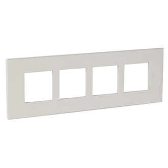 Plaque de recouvrement Arteor Basic 4x1 Pearl Alu