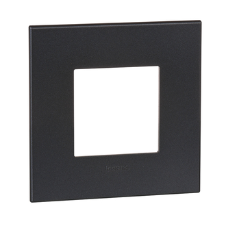 Plaque de recouvrement Arteor Basic 1x1 Graphite