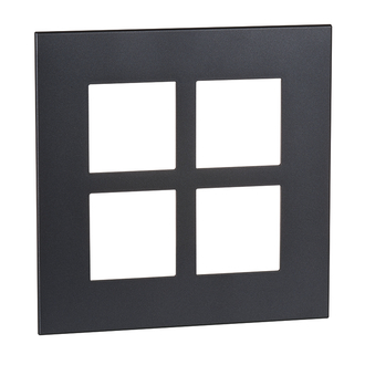 Plaque de recouvrement Arteor Basic 2x2 Graphite