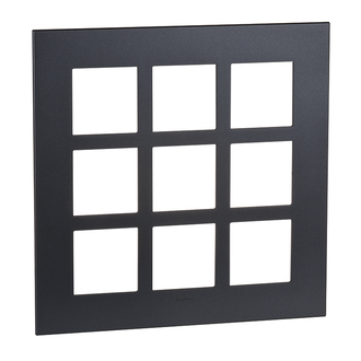 Plaque de recouvrement Arteor Basic 3x3 Graphite