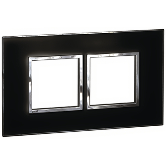 Plaque de recouvrement Arteor High End 2x1 Mirror Black