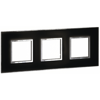 Plaque de recouvrement Arteor High End 3x1 Mirror Black