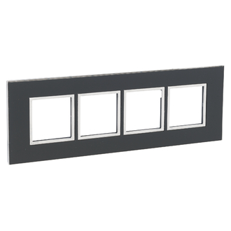 Plaque de recouvrement Arteor High End 4x1 Mirror Black