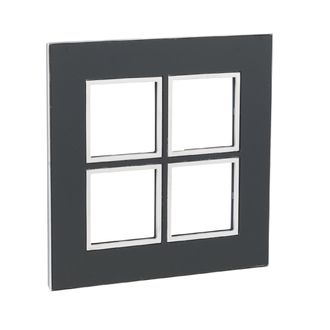 Plaque de recouvrement Arteor High End 2x2 Mirror Black