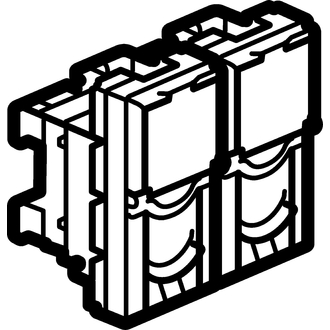 Prise informatique 2xRJ45, cat. 5e UTP magnésium