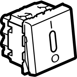 Interrupteur &agrave; bascule S0 blanc, &agrave; voyant