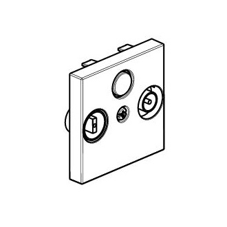 Frontplatte TV-R-SAT weiss