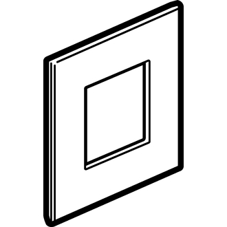 Plaque de recouvrement Arteor Basic avec cadre ornemental 1x1 noir