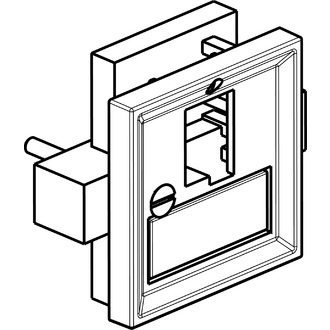 Montageset &laquo;swissline&raquo; 1xTT83+2xRJ45 weiss