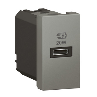 EB-USB Ladesteckdose 1 Modul, Typ-C 20W magnesium