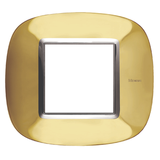 Rahmenplatte Axolute 2 Module Gold glänzend, elliptisch