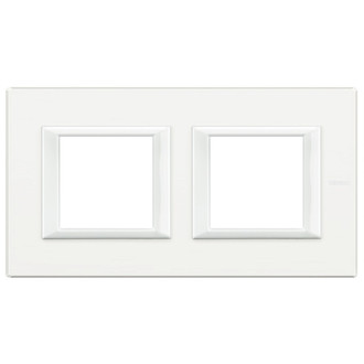 Plaque de recouvrement Axolute 2+2 modules Blanc, rectangulaires