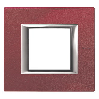 Plaque de recouvrement Axolute 2 modules Rouge, rectangulaires