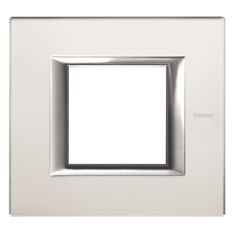 Plaque de recouvrement Axolute 2 modules Miroir dépoli, rectangulaires