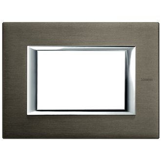 Plaque de recouvrement Axolute 3 modules Bronze, rectangulaires