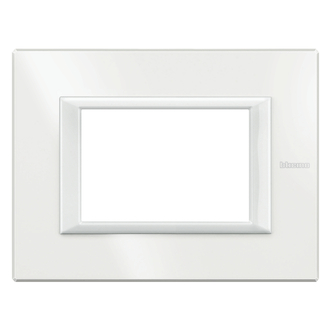 Plaque de recouvrement Axolute 3 modules Blanc, rectangulaires