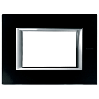 Plaque de recouvrement Axolute 3 modules Noir nuit, rectangulaires